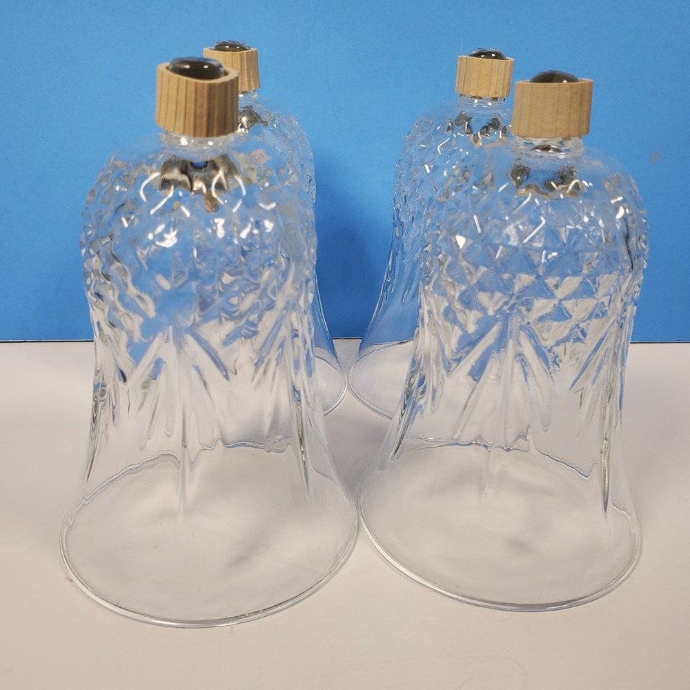 Vintage Glass Votive Cups Windsor Patt Peg Candle Home Interior N/Grippers QTY 4